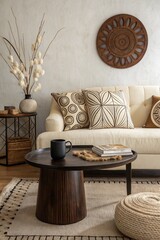 modern warm living room