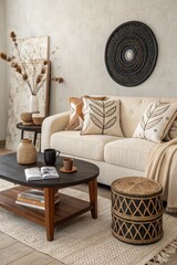 modern warm living room