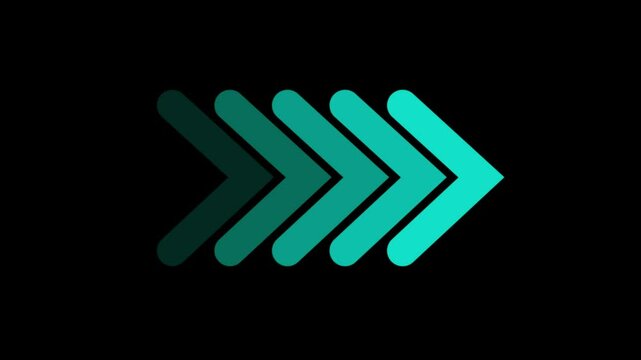  arrow Loop animation video direction concept. arrow icon concept,UI Navigation Arrow Loop &ndash; 4K Animated Overlay Element,4K Right-Facing Arrows &ndash; Loop Animation for UI and Video Overlay.