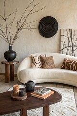 modern warm living room