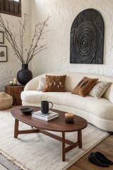modern warm living room
