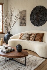 modern warm living room