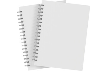 Blank spiral notebook features clean, empty pages ready for your notes