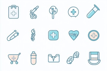 Medical Icons Set - Healthcare Symbols (74)