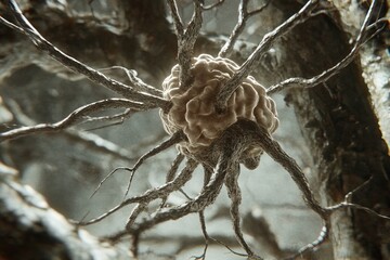 Fototapeta premium Nerve Cell Cluster Close-Up