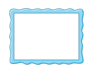 Decorative blue frame isolated vector illustration