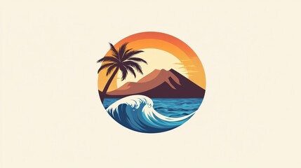 Tropical Sunset Beach Scene (4)