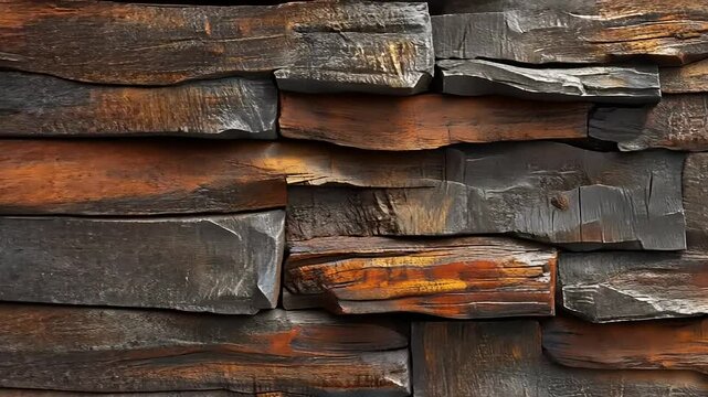 Close-up of textured, multicolored stacked stone wall, showcasing rough edges and natural variation