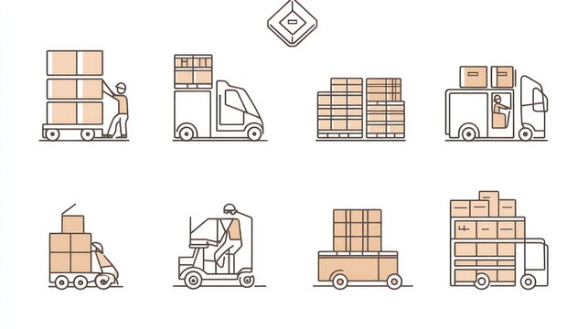 Warehouse Shipping Illustration