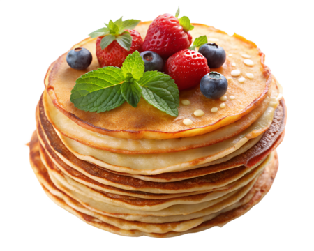 stack of pancakes with syrup