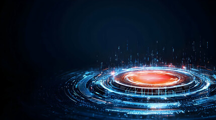 Fototapeta premium Abstract Futuristic Glowing Circles Design