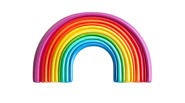 Vibrant Arch Array, Colorful Composition, cut out transparent