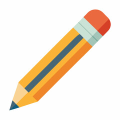 Pen and pencil icon on white background  