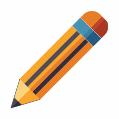 Pen and pencil icon on white background  