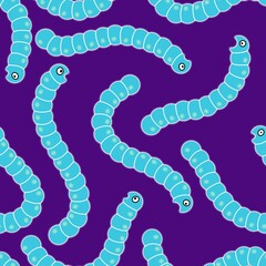 Kids seamless caterpillar cute pattern for fabrics and textiles and packaging and linens and wrapping paper