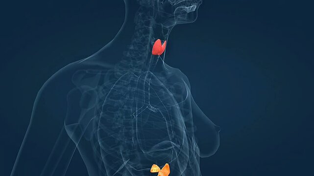 Anatomical location of human body glands
