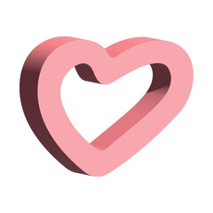 3d heart clipart Single element for design