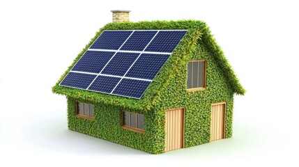 Green house with solar panels