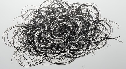 Abstract ink drawing pattern design