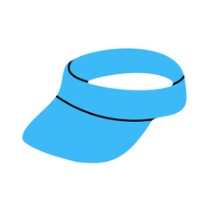 Lightweight blue visor cap with open top, ideal for tennis, golf or sunny weather