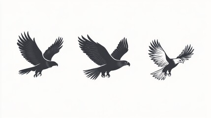 Obraz premium Eagles in Flight, Graphic Design (1)