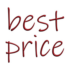 Best price lettering 3d word Template for marketing ad, print, web, banner, poster, flyer