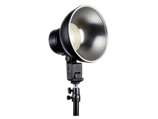 studio flash light isolated on white or transparent background PNG