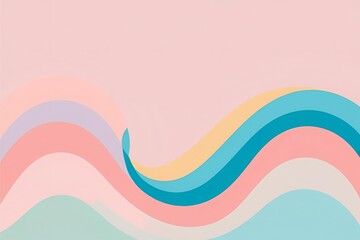 Looping Wave of Soft Pastel Abstract Shapes in Calming Motion Background