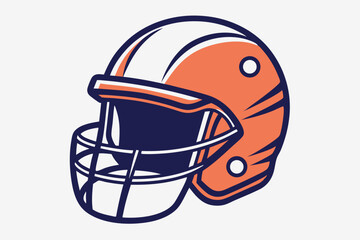 Baseball or Softball Helmet Vector Clipart - Outline, Silhouette & Color