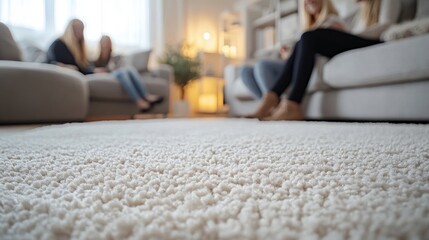 Carpet appears clean following a gathering after a successful cleaning session