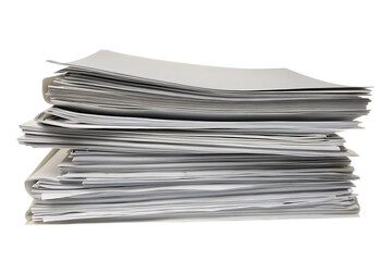 Stack Of Business Documents Papers. Isolated on Transparent background ,PNG