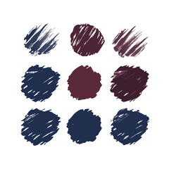 Abstract Background With Dark Brush Stroke Circles On Black Backdrop Design