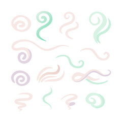 Obraz premium Swirls And Curves Vector Graphic Set Abstract Decorative Elements Design Collection