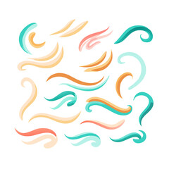 Decorative Graphic Elements Set Isolated On Black Background For Design Projects