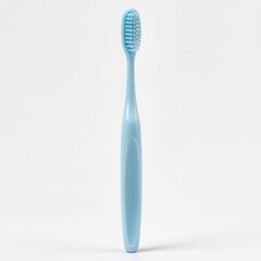 Light blue toothbrush isolated on white background