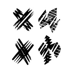 Abstract Dark Background With Cross Shapes In White And Black Tones