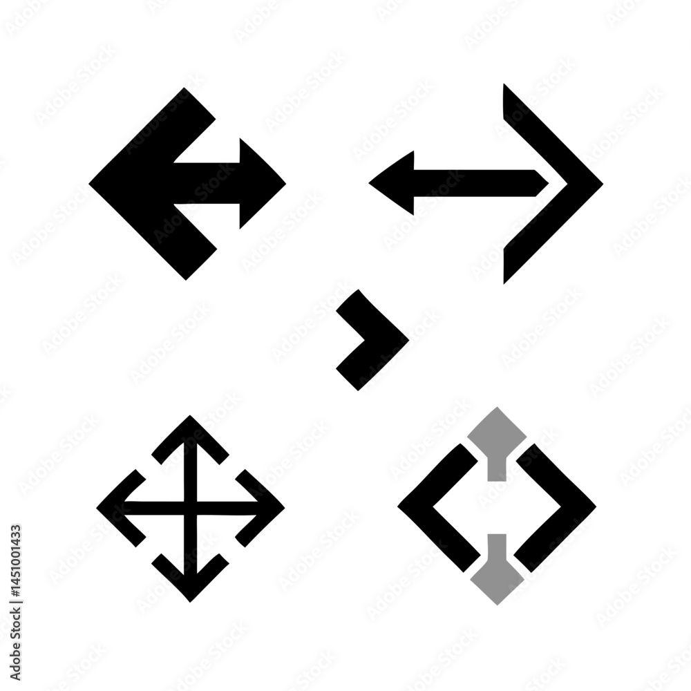 Poster double arrow vector symbol icon design minimalist style for sign or interface