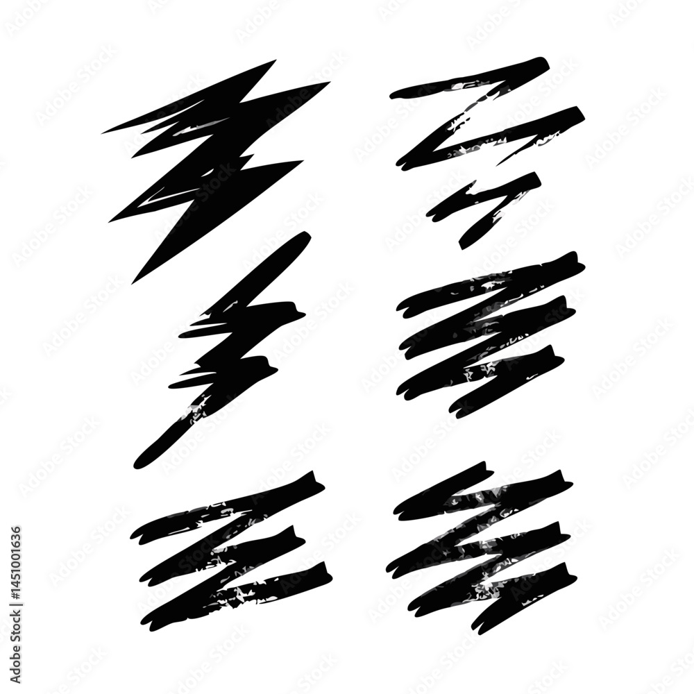 Poster abstract dark background with fragmented white shapes and textured brush strokes