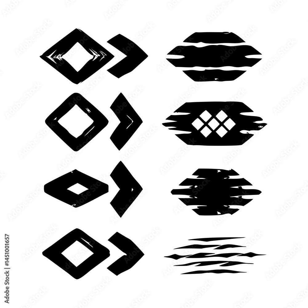 Poster abstract black and white background with dynamic geometric shapes and minimalist design