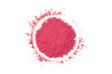 Pile of acai powder frame, isolated on white background,PNG