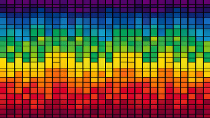 Colorful abstract artwork composed of square tiles arranged in a creative, geometric pattern for designs.