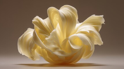 Artful display of beautifully carved butter swirls.
