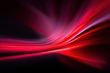 Dynamic red light waves create abstract motion.