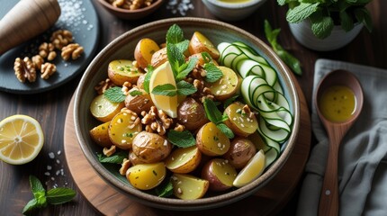 Ultimate Roasted Potato Salad – Crispy, Fresh & Drenched in Lemon-Tahini Dressing