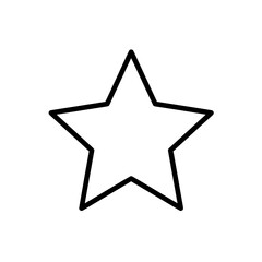 Obraz premium Star icon line vector on white background SVG - ícone de estrela