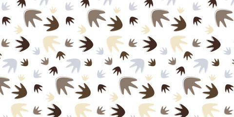 multi color playful scatter seamless pattern with rat footprint. Animal footprint background for textile, wrapping and other