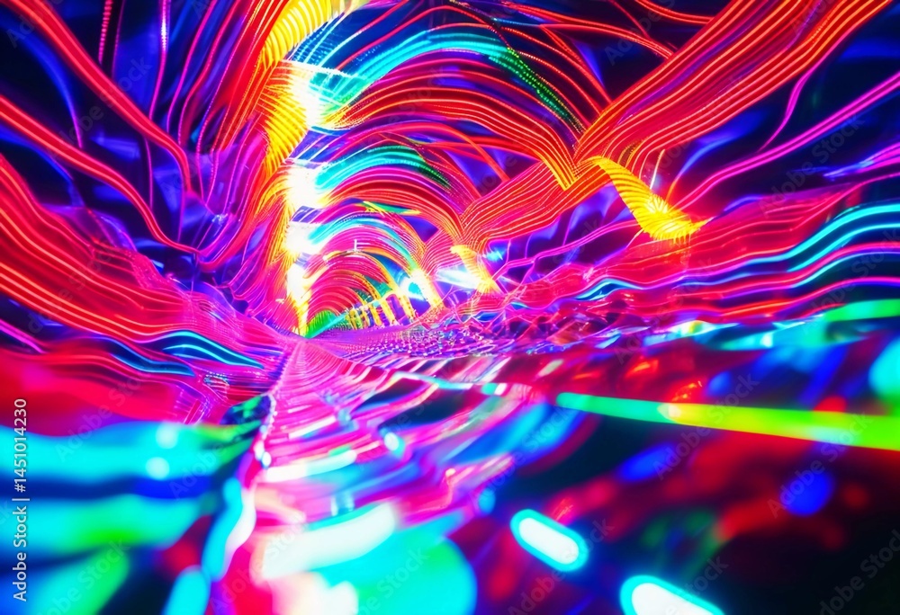 Poster bright, swirling colors create a mesmerizing psychedelic trance experience, as vibrant patterns puls