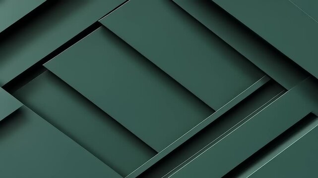 Abstract geometric shapes in deep teal