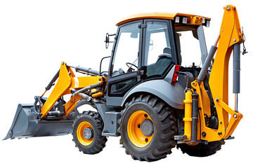 Land Vehicle Backhoe Loader Isolated