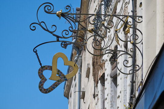 old sign in a french city